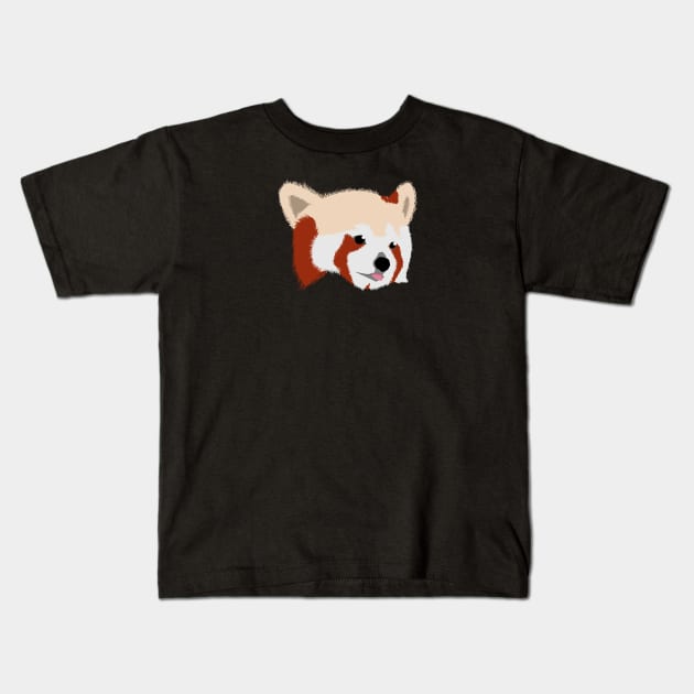 Red Panda Kids T-Shirt by Faishal Wira